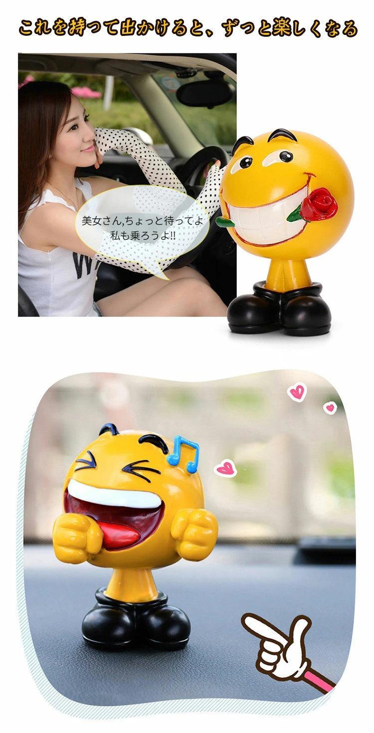 Car decoration, 10 colors to choose from, cute expression, resin, car interior decoration, popular interior, gift, present, car accessory, cute, won't fall over, car interior decoration, durable, interesting