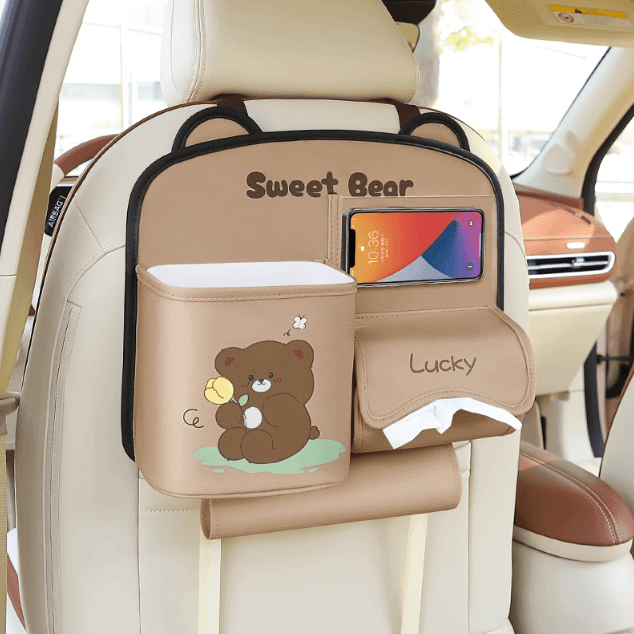 Car seat back pocket | Excellent storage capacity, you can easily store all the small items scattered around the car!