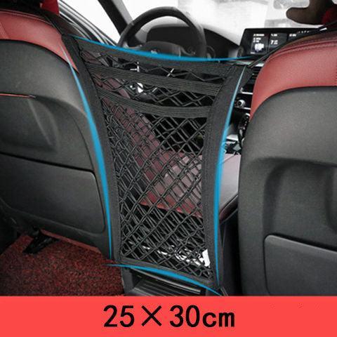 Car seat mesh pocket, seat back pocket, multi-functional storage bag