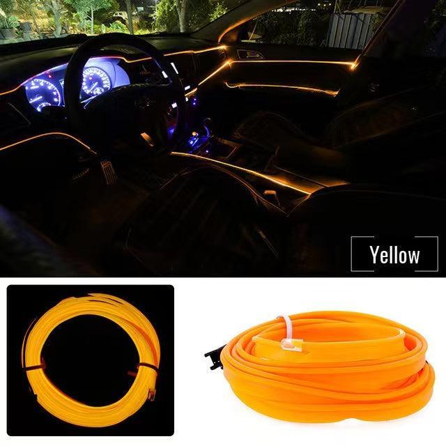 Ambient light in car LED car atmosphere light bar 5M+USB port plugged in to light up No flashing