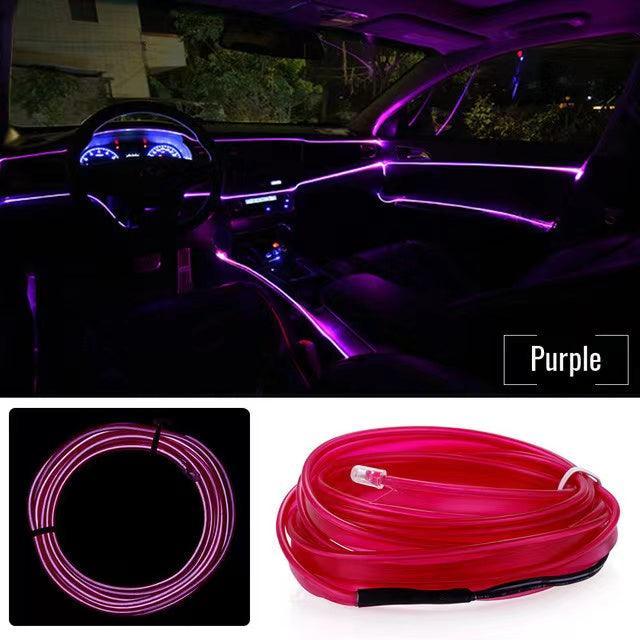 Ambient light in car LED car atmosphere light bar 5M+USB port plugged in to light up No flashing