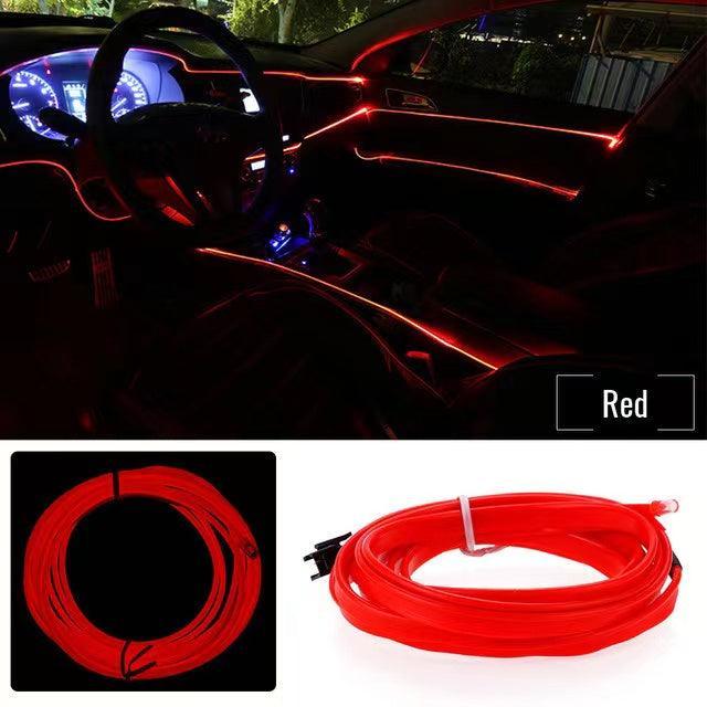 Ambient light in car LED car atmosphere light bar 5M+USB port plugged in to light up No flashing