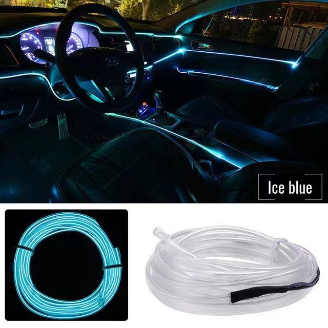Ambient light in car LED car atmosphere light bar 5M+USB port plugged in to light up No flashing