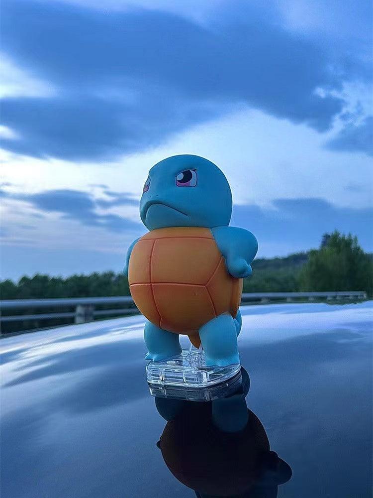 Car decoration, 17cm tall, cute Squirtle creative car decoration, roof Squirtle tail doll pendant