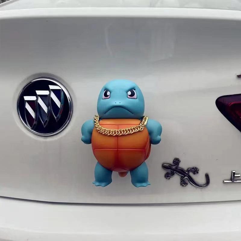 Car decoration, 17cm tall, cute Squirtle creative car decoration, roof Squirtle tail doll pendant