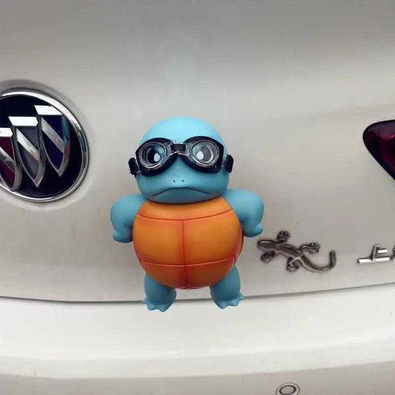 Car decoration, 17cm tall, cute Squirtle creative car decoration, roof Squirtle tail doll pendant