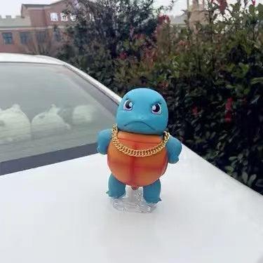 Car decoration, 17cm tall, cute Squirtle creative car decoration, roof Squirtle tail doll pendant
