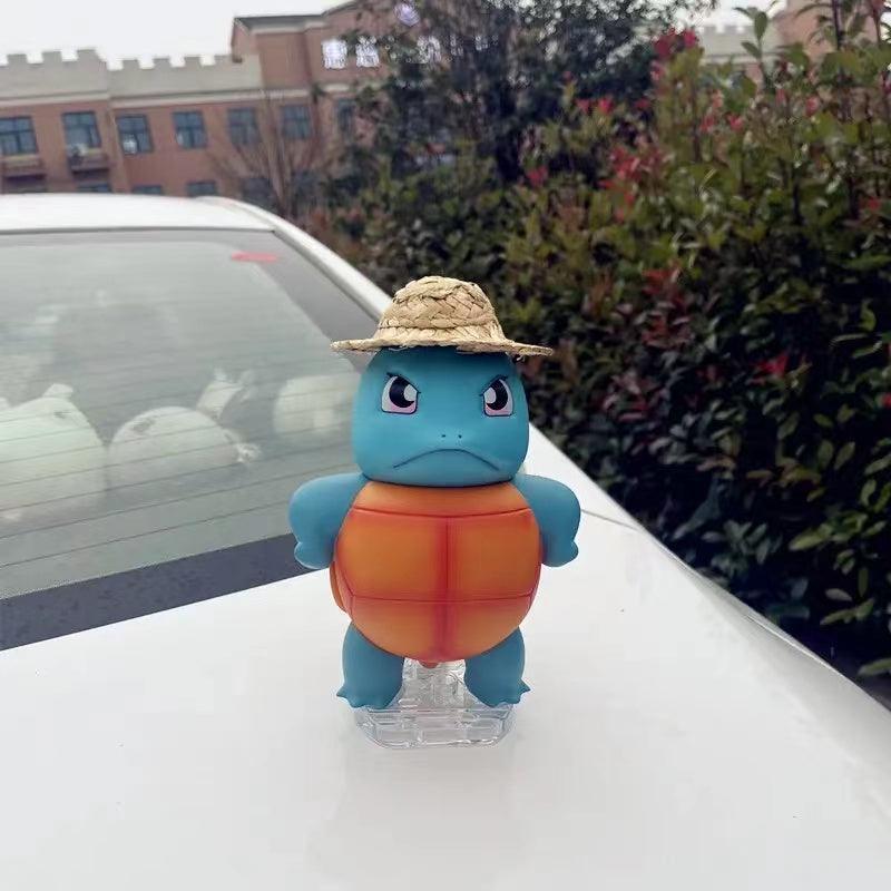 Car decoration, 17cm tall, cute Squirtle creative car decoration, roof Squirtle tail doll pendant