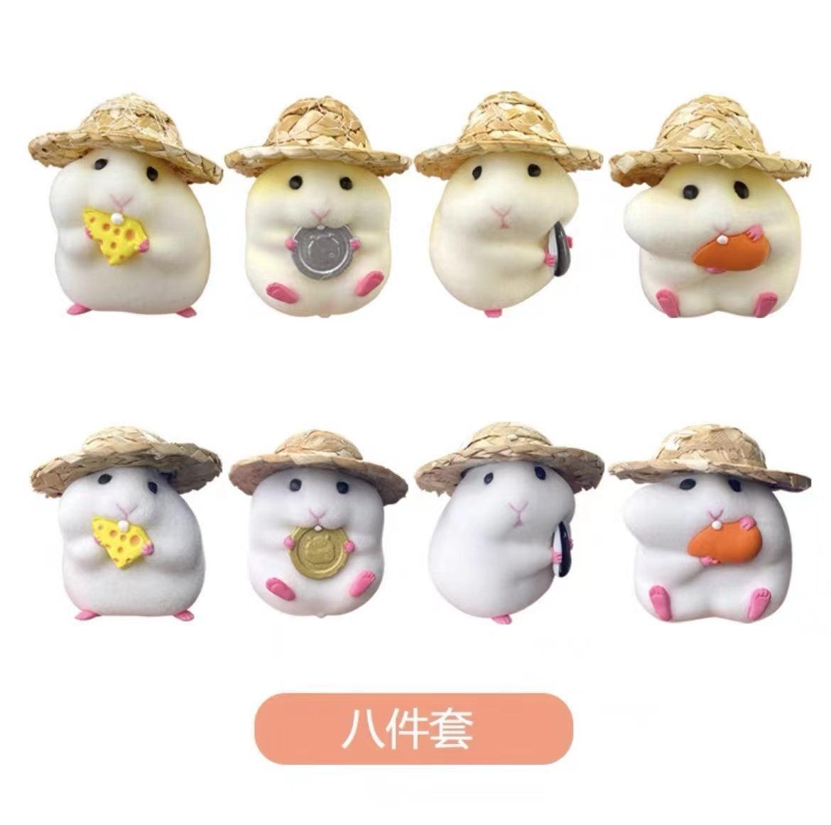 Hamster Toy Car Ornaments | 6.5x4cm Cute Hamster Ornament Resin Figure Decoration for Car Dashboard
