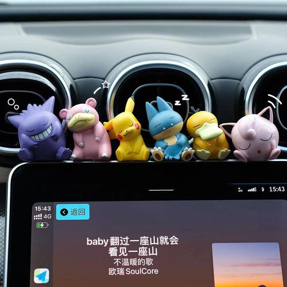 Car decoration. Pokemon GO cartoon figure car ornament car doll cute car center console decoration