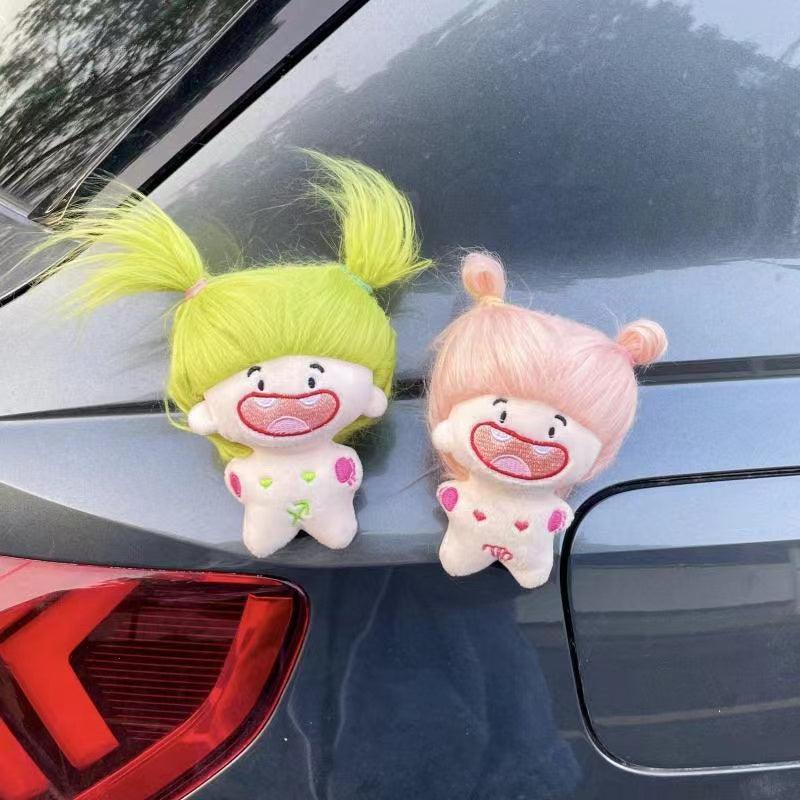Car pendant, exterior doll trailer, tail doll, trunk decoration, zodiac, cotton doll, electric car
