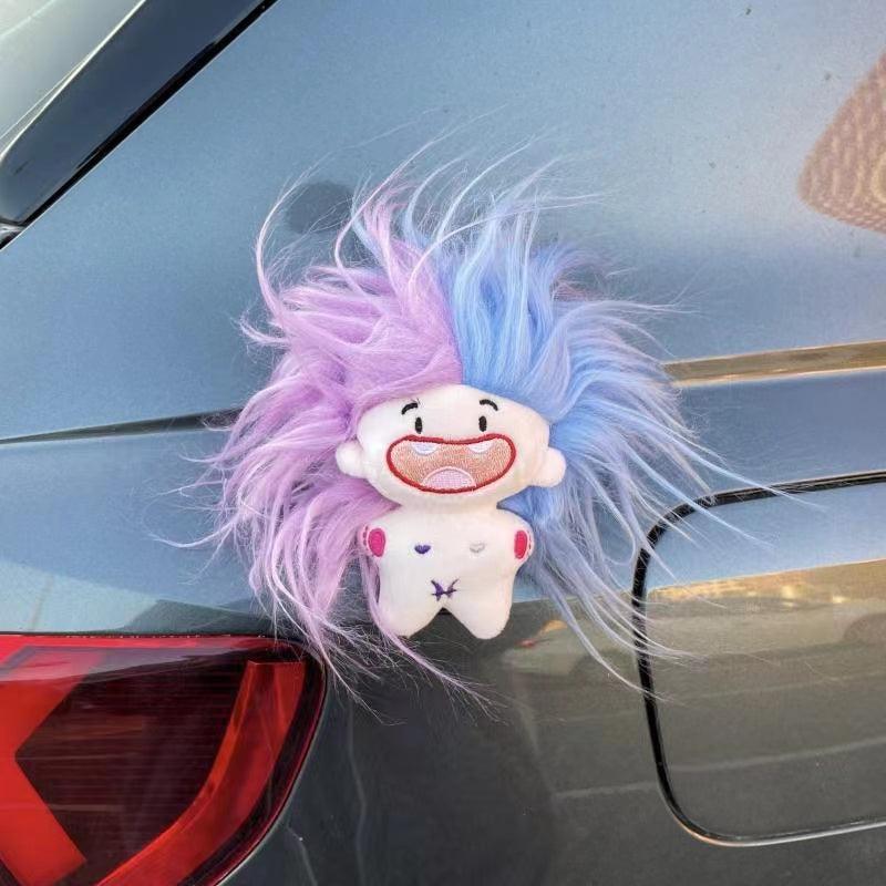 Car pendant, exterior doll trailer, tail doll, trunk decoration, zodiac, cotton doll, electric car