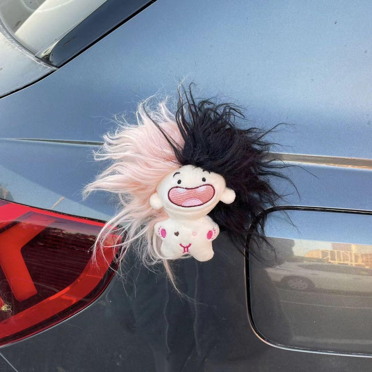 Car pendant, exterior doll trailer, tail doll, trunk decoration, zodiac, cotton doll, electric car