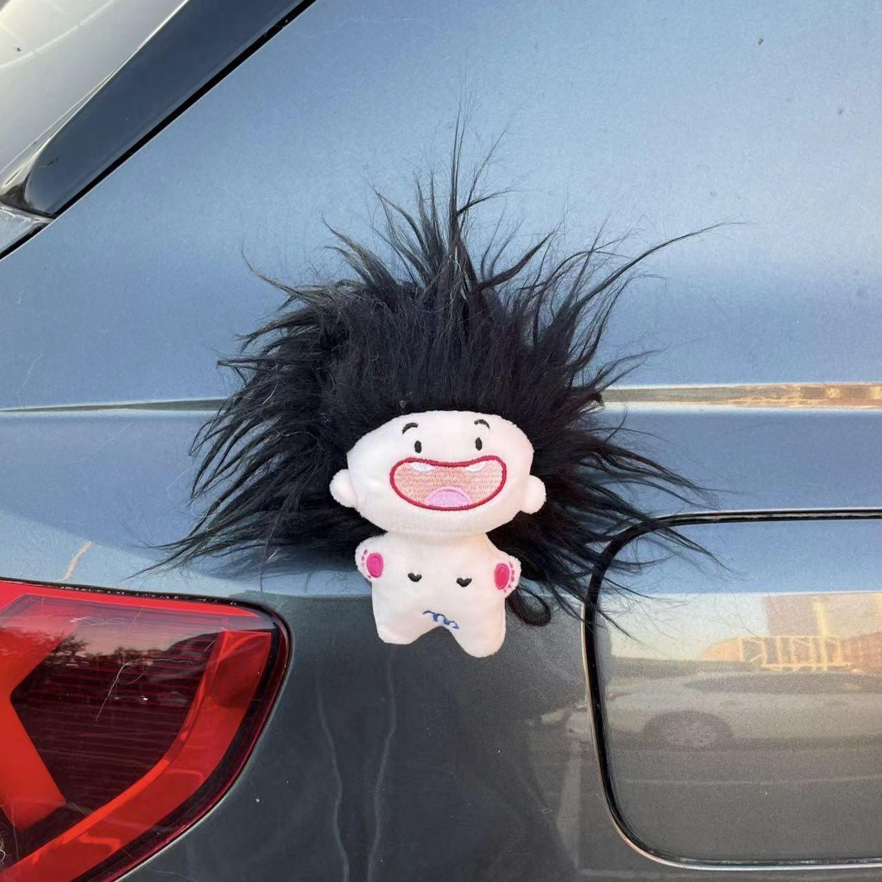 Car pendant, exterior doll trailer, tail doll, trunk decoration, zodiac, cotton doll, electric car