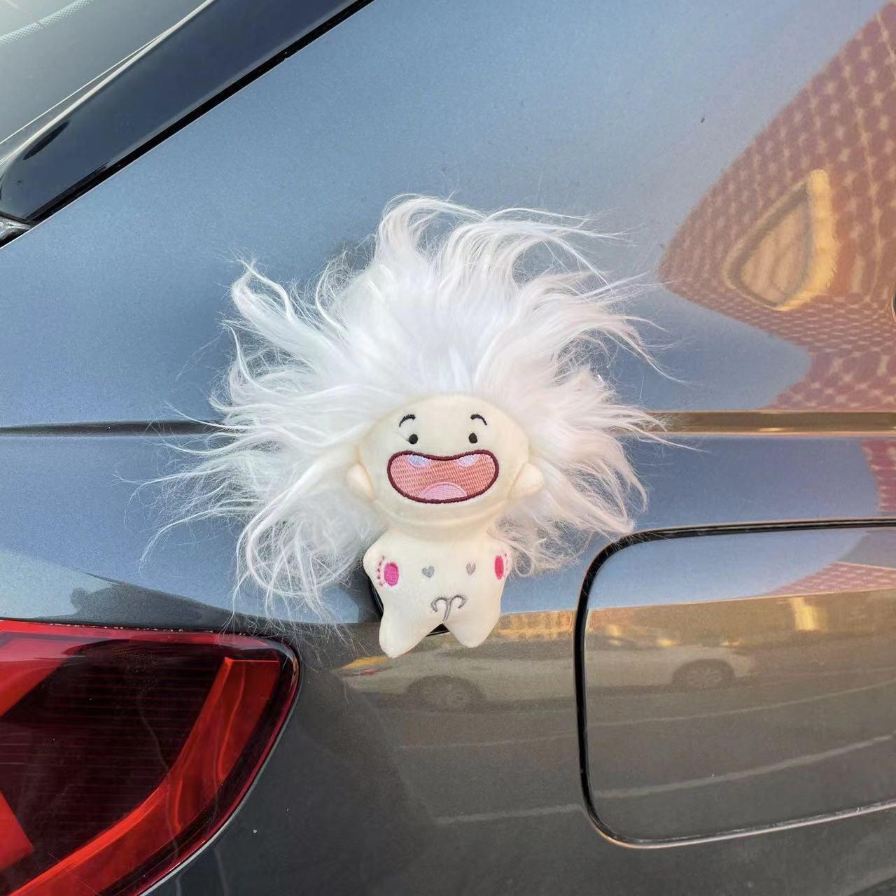 Car pendant, exterior doll trailer, tail doll, trunk decoration, zodiac, cotton doll, electric car
