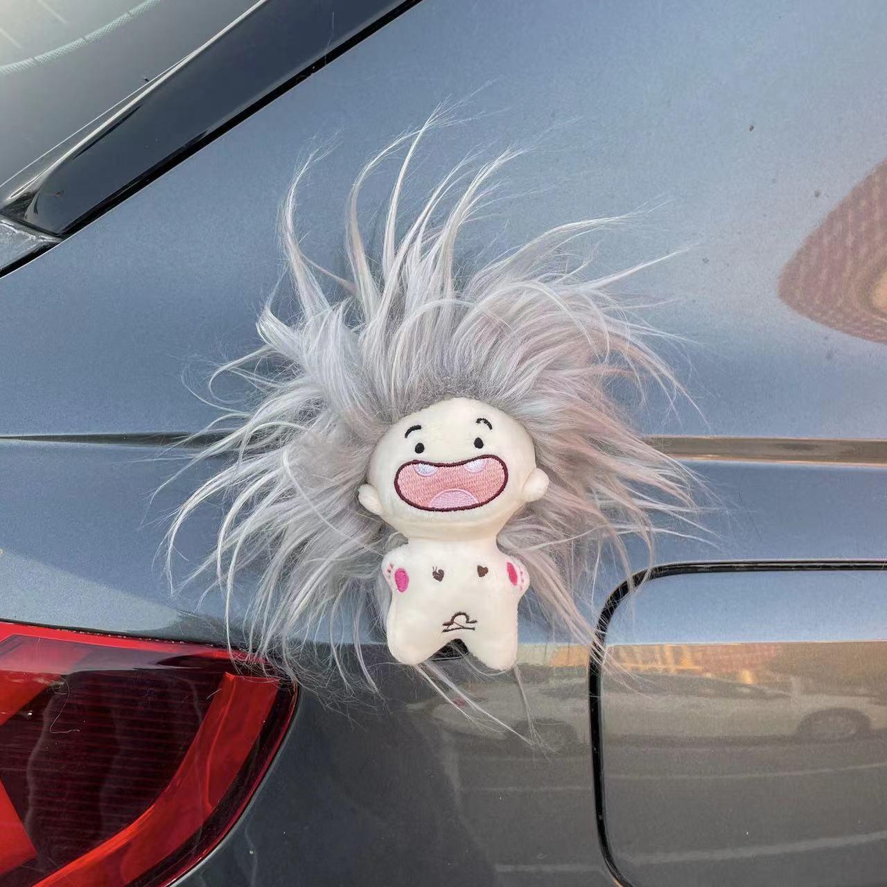 Car pendant, exterior doll trailer, tail doll, trunk decoration, zodiac, cotton doll, electric car