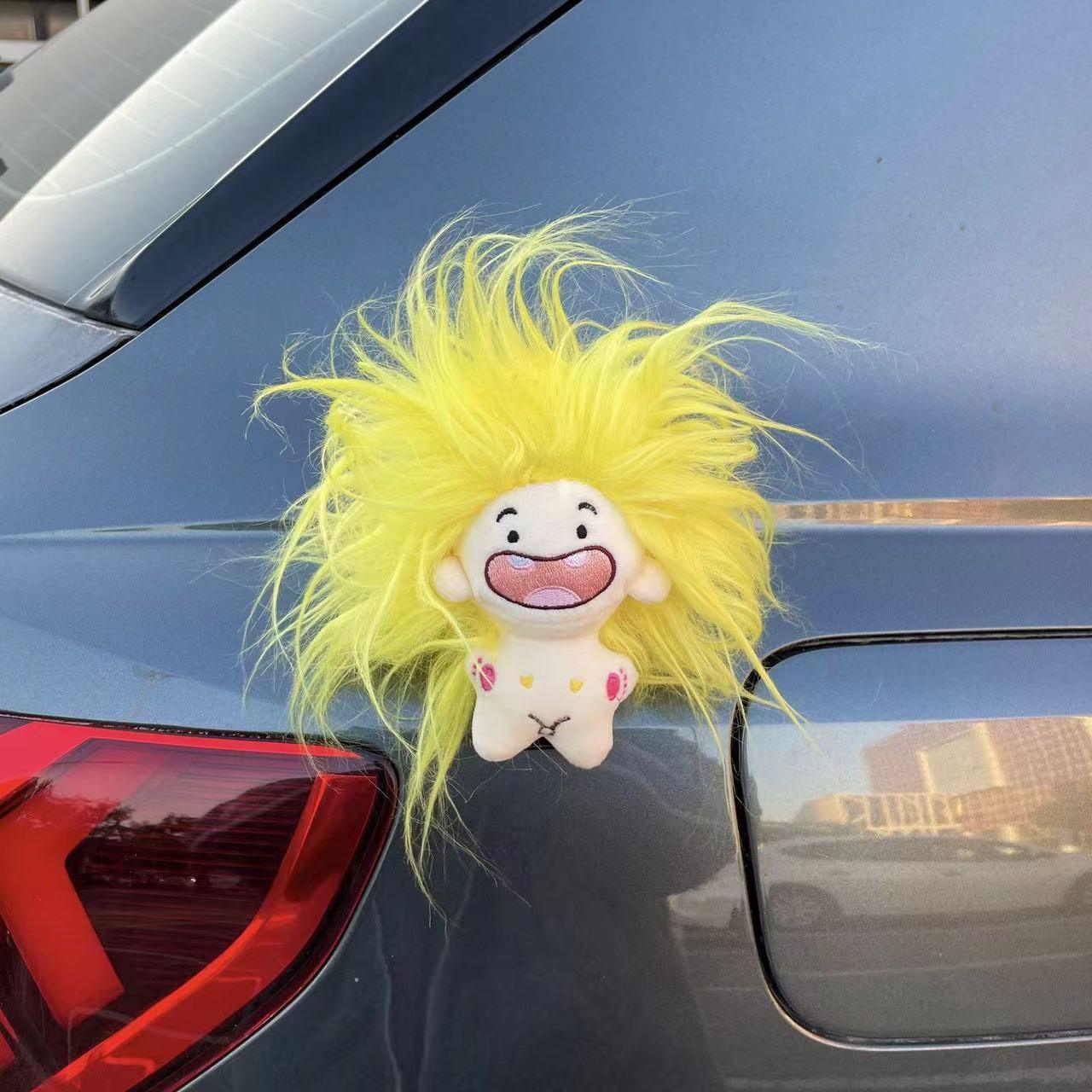 Car pendant, exterior doll trailer, tail doll, trunk decoration, zodiac, cotton doll, electric car