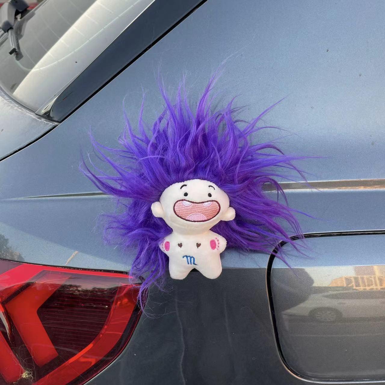 Car pendant, exterior doll trailer, tail doll, trunk decoration, zodiac, cotton doll, electric car