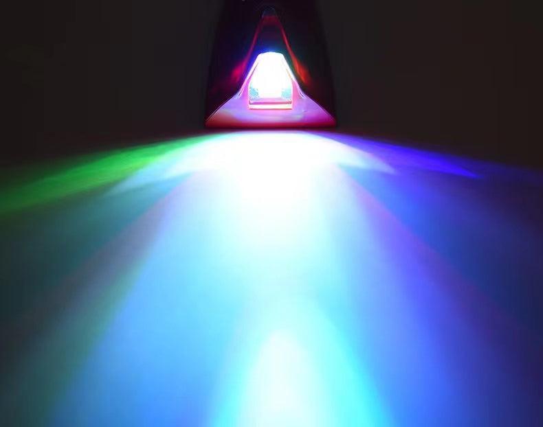 Car shark fin antenna Solar rear collision prevention light Rear wing Roof wing decorative light LED flashing warning light