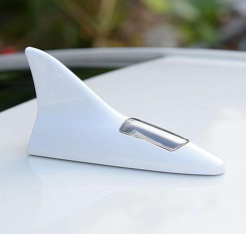 Car shark fin antenna Solar rear collision prevention light Rear wing Roof wing decorative light LED flashing warning light