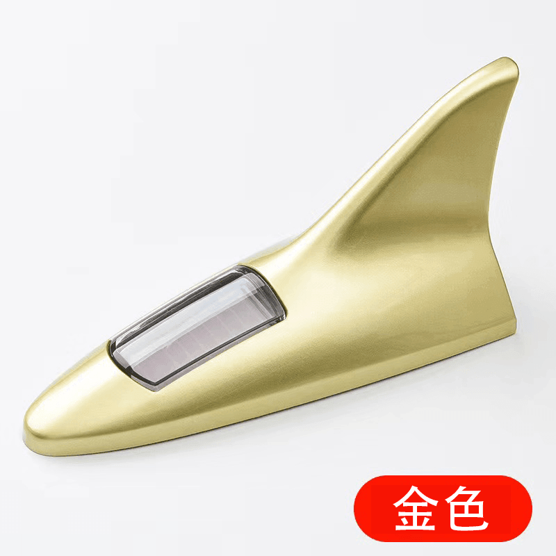 Car shark fin antenna Solar rear collision prevention light Rear wing Roof wing decorative light LED flashing warning light