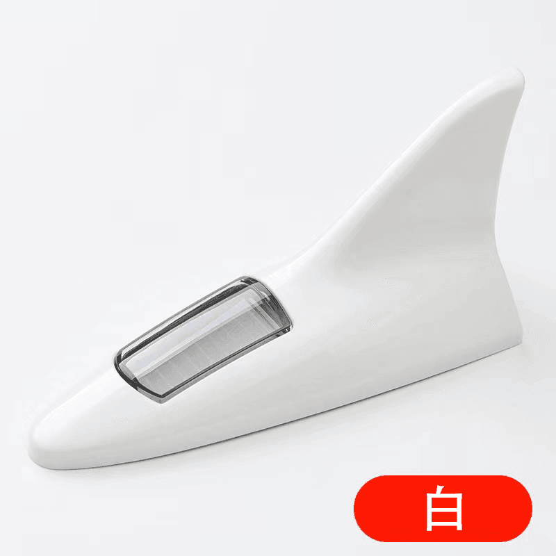 Car shark fin antenna Solar rear collision prevention light Rear wing Roof wing decorative light LED flashing warning light