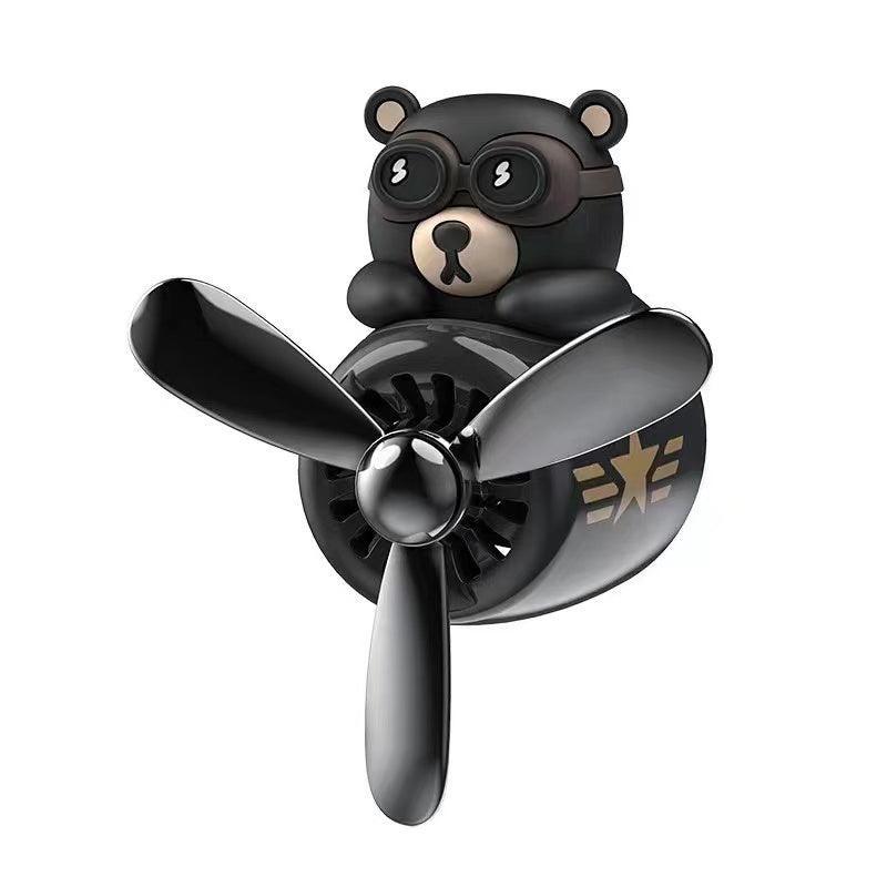 『Super popular car item』 Bear car air freshener | (fragrance 10 tablets) The ultimate design with a retro airplane and Bear