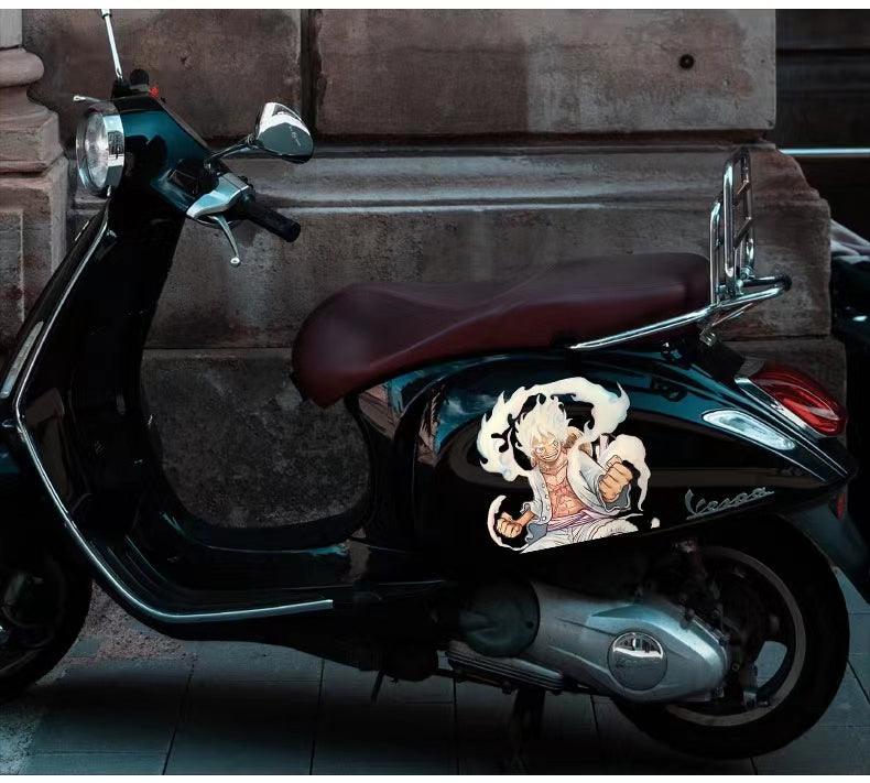 Car Sticker Scratch Cover Cover Sticker One Piece Luffy 5 Gear Waterproof Car Sticker Motorcycle Electric Car Personalized Sticker