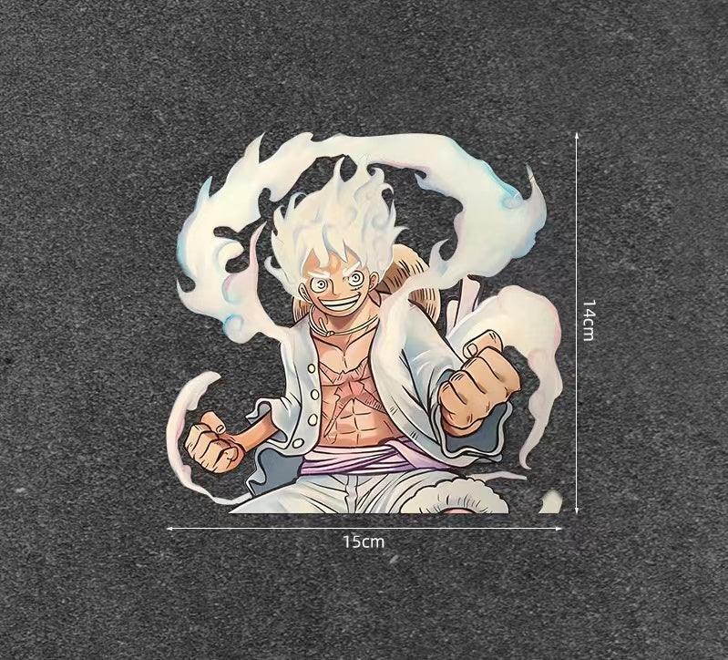 Car Sticker Scratch Cover Cover Sticker One Piece Luffy 5 Gear Waterproof Car Sticker Motorcycle Electric Car Personalized Sticker