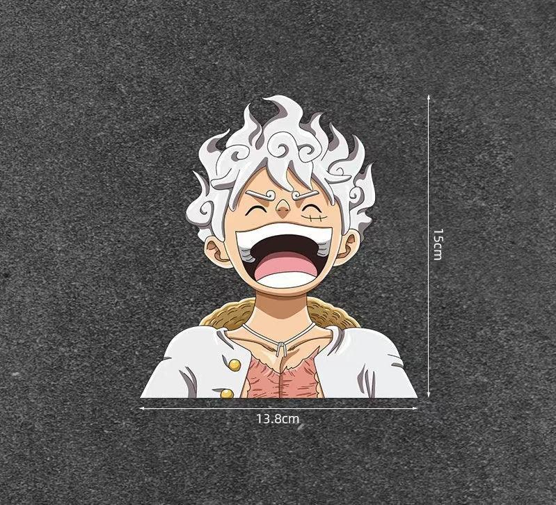 Car Sticker Scratch Cover Cover Sticker One Piece Luffy 5 Gear Waterproof Car Sticker Motorcycle Electric Car Personalized Sticker