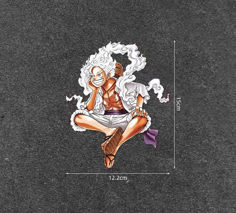 Car Sticker Scratch Cover Cover Sticker One Piece Luffy 5 Gear Waterproof Car Sticker Motorcycle Electric Car Personalized Sticker