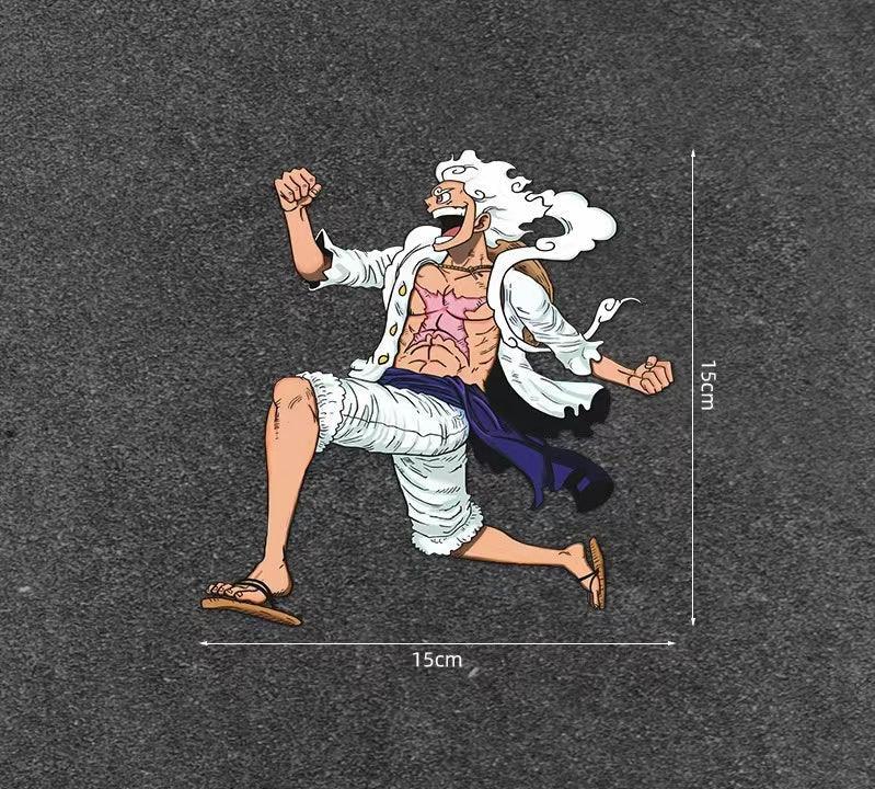 Car Sticker Scratch Cover Cover Sticker One Piece Luffy 5 Gear Waterproof Car Sticker Motorcycle Electric Car Personalized Sticker
