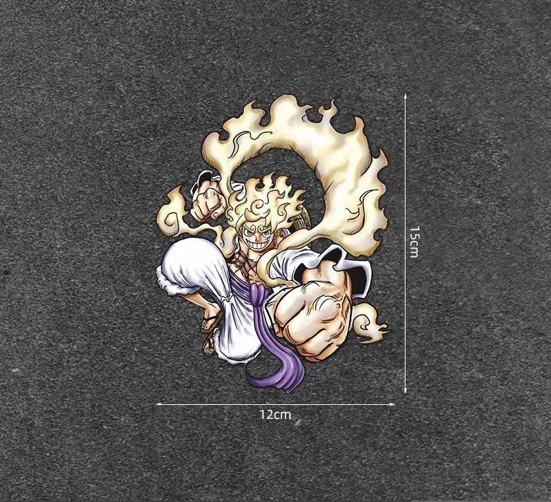 Car Sticker Scratch Cover Cover Sticker One Piece Luffy 5 Gear Waterproof Car Sticker Motorcycle Electric Car Personalized Sticker