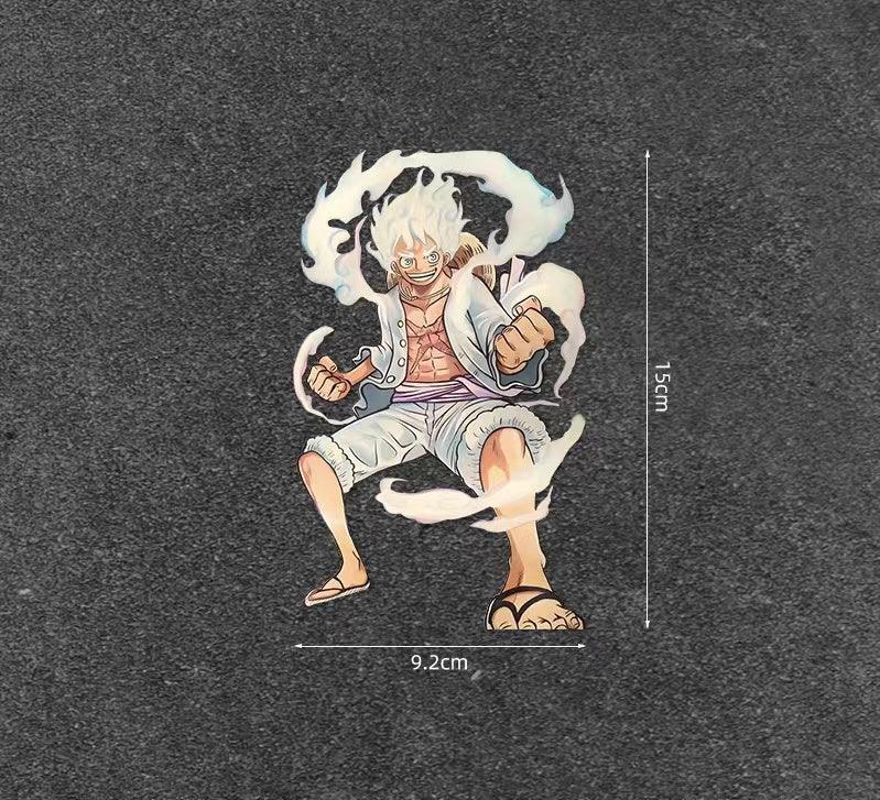 Car Sticker Scratch Cover Cover Sticker One Piece Luffy 5 Gear Waterproof Car Sticker Motorcycle Electric Car Personalized Sticker