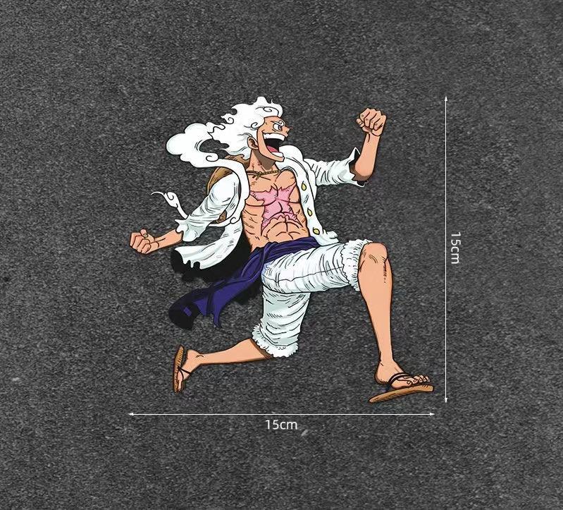 Car Sticker Scratch Cover Cover Sticker One Piece Luffy 5 Gear Waterproof Car Sticker Motorcycle Electric Car Personalized Sticker