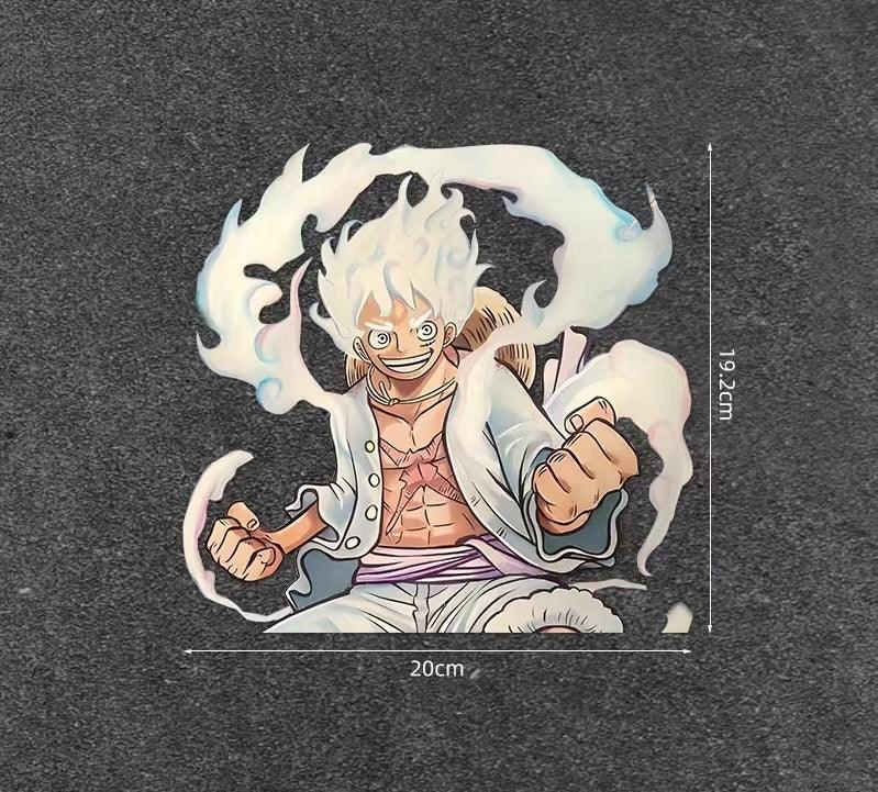 Car Sticker Scratch Cover Cover Sticker One Piece Luffy 5 Gear Waterproof Car Sticker Motorcycle Electric Car Personalized Sticker