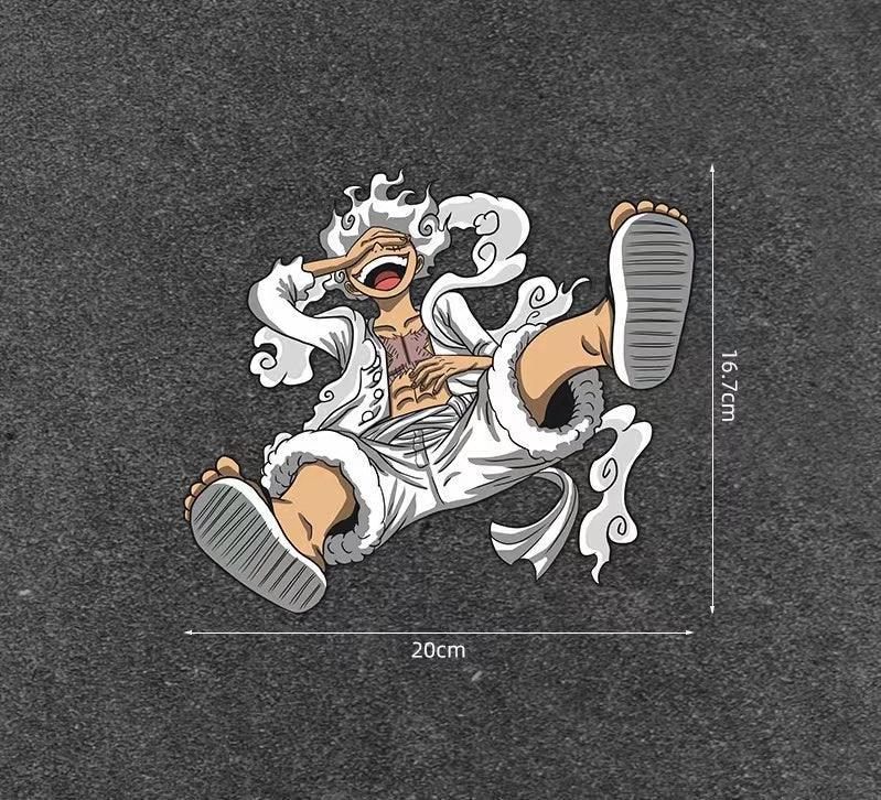 Car Sticker Scratch Cover Cover Sticker One Piece Luffy 5 Gear Waterproof Car Sticker Motorcycle Electric Car Personalized Sticker