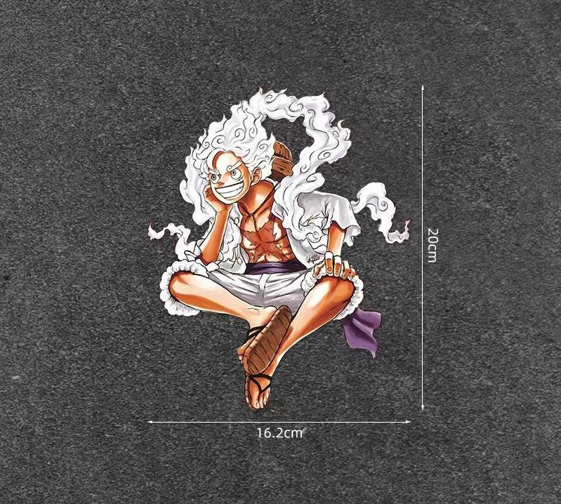 Car Sticker Scratch Cover Cover Sticker One Piece Luffy 5 Gear Waterproof Car Sticker Motorcycle Electric Car Personalized Sticker