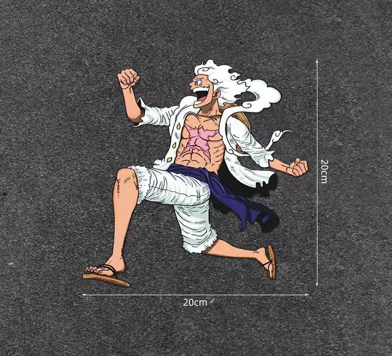 Car Sticker Scratch Cover Cover Sticker One Piece Luffy 5 Gear Waterproof Car Sticker Motorcycle Electric Car Personalized Sticker