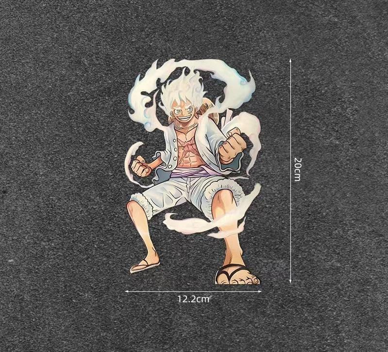 Car Sticker Scratch Cover Cover Sticker One Piece Luffy 5 Gear Waterproof Car Sticker Motorcycle Electric Car Personalized Sticker