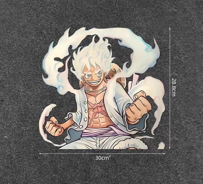 Car Sticker Scratch Cover Cover Sticker One Piece Luffy 5 Gear Waterproof Car Sticker Motorcycle Electric Car Personalized Sticker
