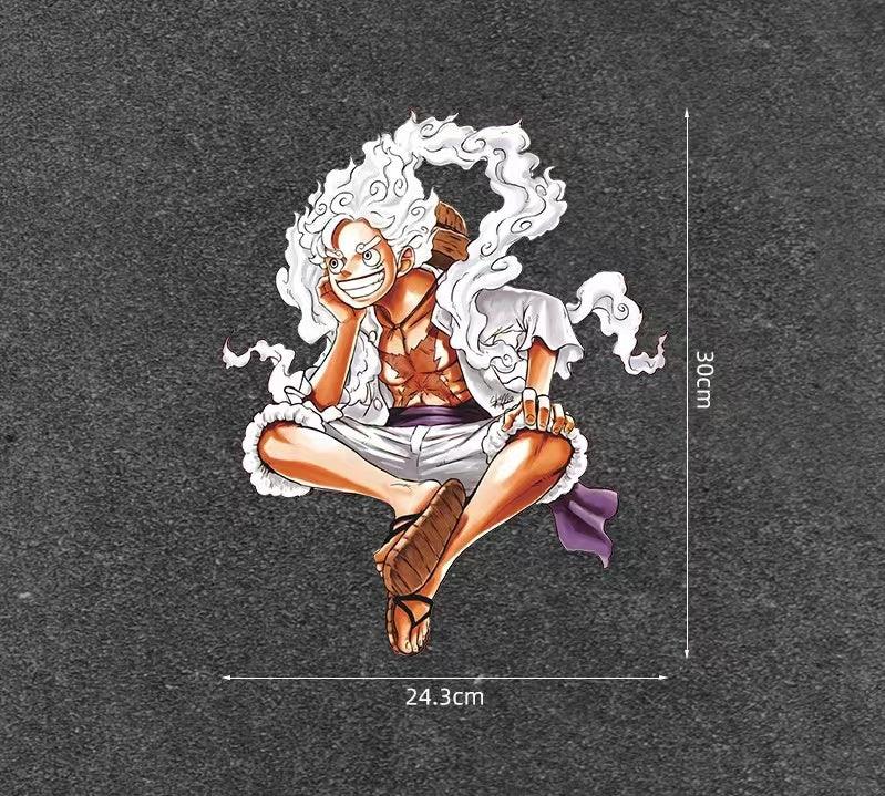 Car Sticker Scratch Cover Cover Sticker One Piece Luffy 5 Gear Waterproof Car Sticker Motorcycle Electric Car Personalized Sticker