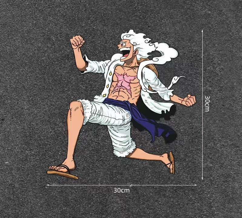 Car Sticker Scratch Cover Cover Sticker One Piece Luffy 5 Gear Waterproof Car Sticker Motorcycle Electric Car Personalized Sticker