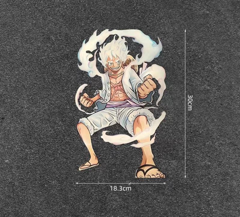 Car Sticker Scratch Cover Cover Sticker One Piece Luffy 5 Gear Waterproof Car Sticker Motorcycle Electric Car Personalized Sticker