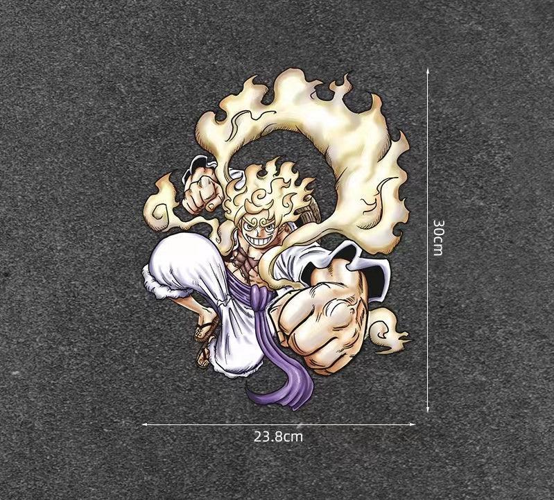 Car Sticker Scratch Cover Cover Sticker One Piece Luffy 5 Gear Waterproof Car Sticker Motorcycle Electric Car Personalized Sticker
