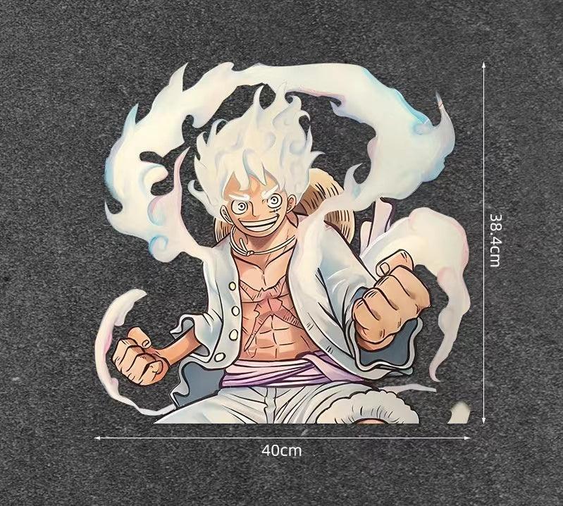Car Sticker Scratch Cover Cover Sticker One Piece Luffy 5 Gear Waterproof Car Sticker Motorcycle Electric Car Personalized Sticker