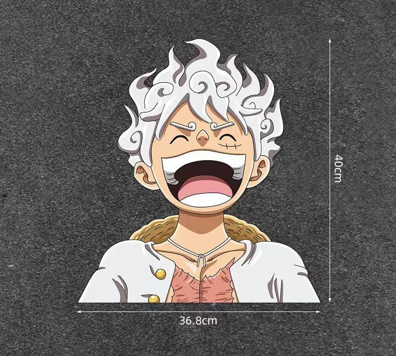 Car Sticker Scratch Cover Cover Sticker One Piece Luffy 5 Gear Waterproof Car Sticker Motorcycle Electric Car Personalized Sticker