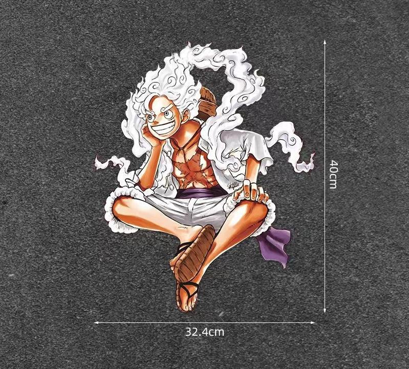 Car Sticker Scratch Cover Cover Sticker One Piece Luffy 5 Gear Waterproof Car Sticker Motorcycle Electric Car Personalized Sticker