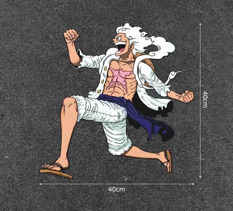 Car Sticker Scratch Cover Cover Sticker One Piece Luffy 5 Gear Waterproof Car Sticker Motorcycle Electric Car Personalized Sticker