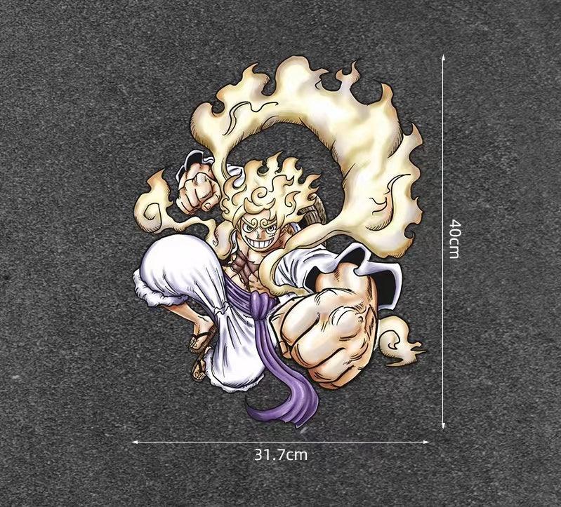 Car Sticker Scratch Cover Cover Sticker One Piece Luffy 5 Gear Waterproof Car Sticker Motorcycle Electric Car Personalized Sticker